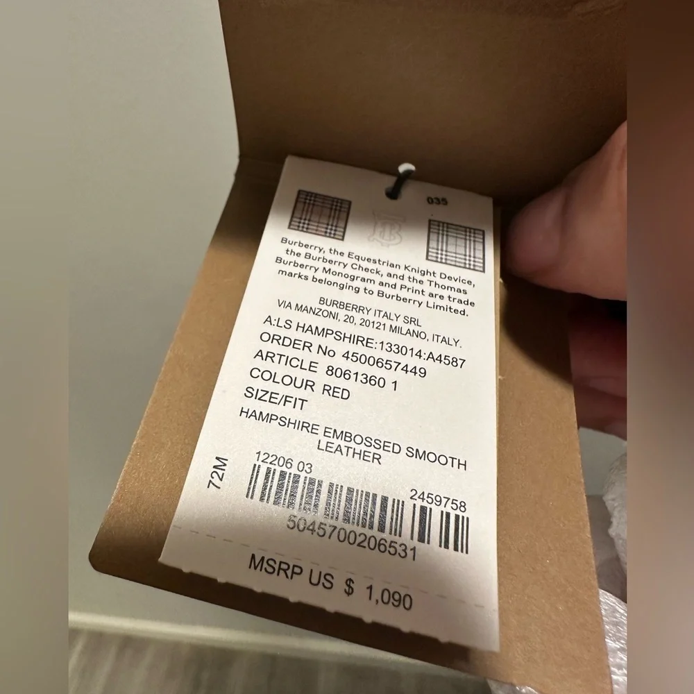 NEW Red Burberry crossbody - Picture 3 of 10